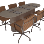میز کنفرانس شش نفره با کدKN-6 (ابعاد70*210)
