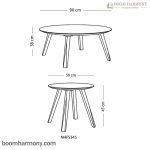 اندازه میز جلو مبلی و عسلی ایرا نیلپر