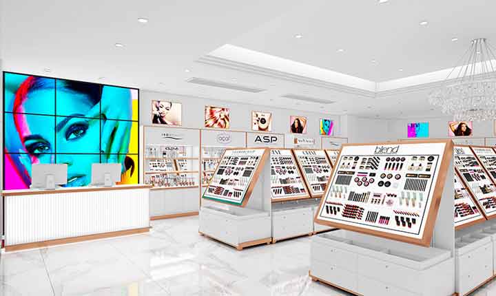 چیدمان مغازه آرایشی