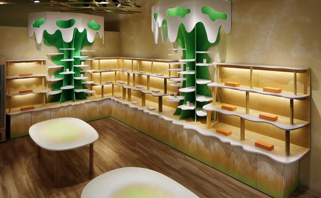 طراحی داخلی یک مغازه لبنیاتی