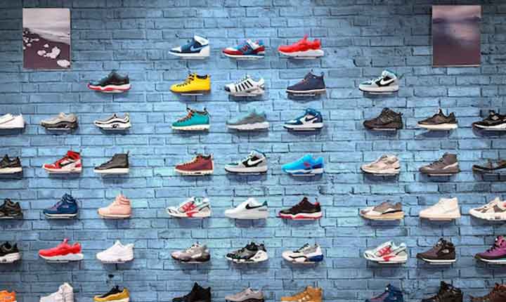 قفسه های نامرئی کفش فروشی