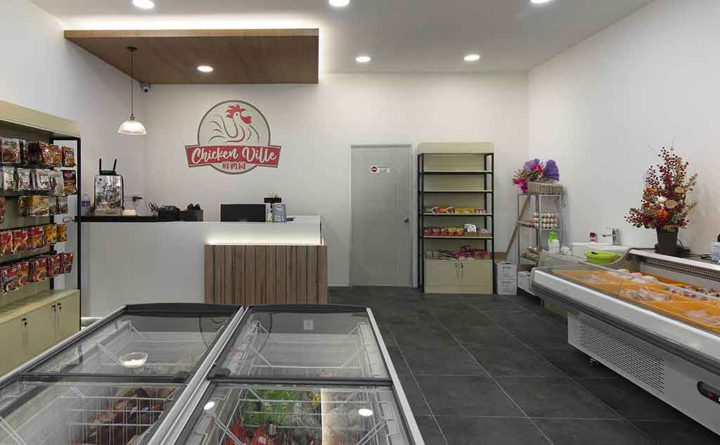 طراحی دکوراسیون مغازه مرغ فروشی