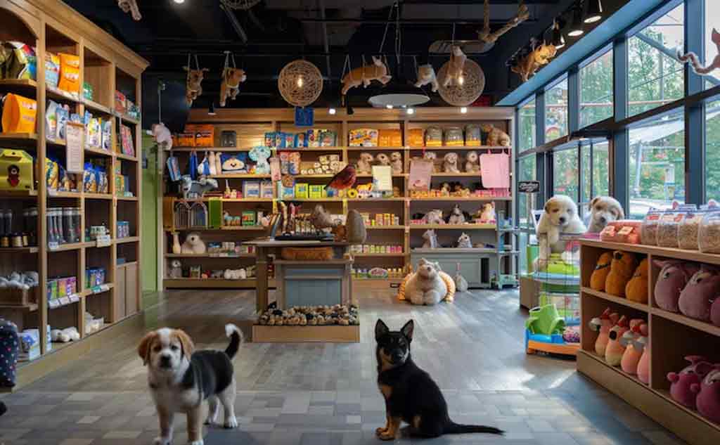 چیدمان دکور مغازه پت شاپ